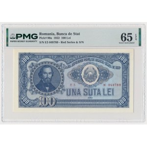 Romania, 100 Lei, 1952