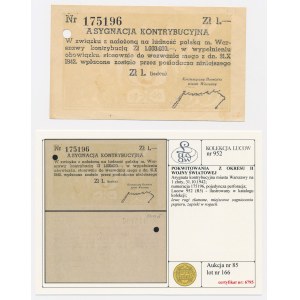 Contribution Assignment, 1 zloty, 1942 – from the Lucow collection