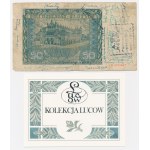 50 złotych 1941 - ze stemplem A.K. REGUŁA, z podpisami powstańców - ex. Lucow