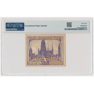 Gdańsk, 50 fenigs, 1919 – purple