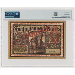 Gdaňsk, 1 milion marek, 1923, REPRINT z 50 000 marek – červený
