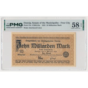 Gdańsk, 10 billion marks, 1923 – NO number