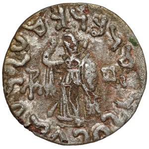 Indo-Scythians, Azes II (35–5 BCE) Subaerate drachma