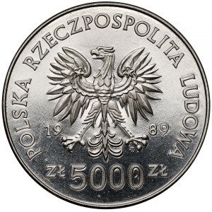 Próba NIKIEL 5.000 złotych 1989 Sucharski / Westerplatte