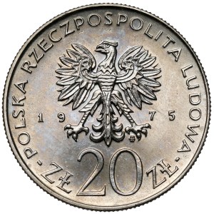 NICKEL 20 zlotych 1975 Year of Women Proof Coin - Head