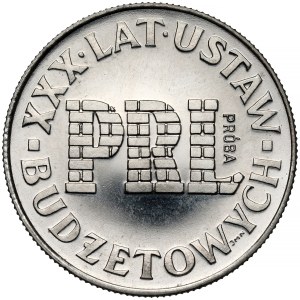NICKEL 20 zlotych Trial Coin, 1976: 30 Years of Budget Laws in the Polish People's Republic