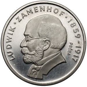 Zkušobná minca NIKEL 100 zlotých 1979 Ludwik Zamenhof – smerom doľava
