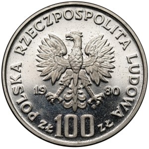Próba NIKIEL 100 złotych 1980 Jan Kochanowski