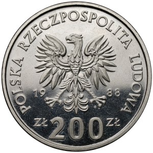 Nickel Commemorative Coin, 200 zlotych, 1988, 14th FIFA World Cup, Italy