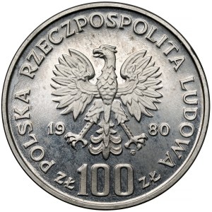 Próba NIKIEL 100 złotych 1980 XXII Olimpiada - biegacz