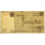 Łódź Ghetto, 20 marks, 1940—with watermark—RARE