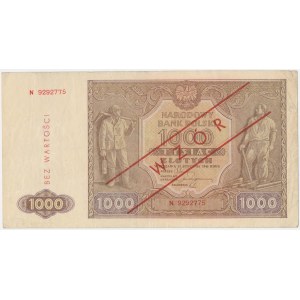 1.000 zł 1946 – con sovrastampa successiva, il cosiddetto “modello di Kamiński”
