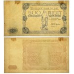 TEST PRINTS - 500 zlotych, DATED 1946 - design similar to 1947 - PARKA - main print and underprint sold separately (2 pieces)