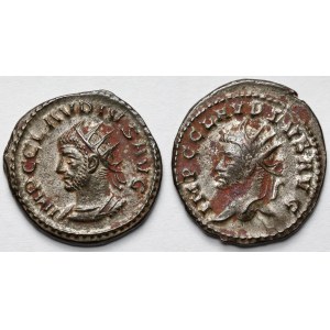 Empire romain, Claude II le Goth (268-270 apr. J.-C.) Antoniniens - lot (2 pièces)