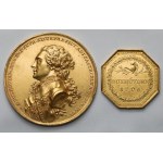 BUXHÖVDEN unikatowy medal i żeton w ZŁOCIE, Warszawa 1795 r.