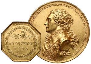 BUXHÖVDEN unikatowy medal i żeton w ZŁOCIE, Warszawa 1795 r.