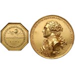 BUXHÖVDEN unikatowy medal i żeton w ZŁOCIE, Warszawa 1795 r.