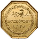 BUXHÖVDEN unikatowy medal i żeton w ZŁOCIE, Warszawa 1795 r.
