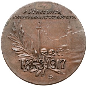 Medaglia del 54° anniversario della Rivolta di gennaio del 1917 (Wiśniewski)