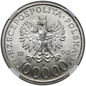100.000 złotych 1990 Solidarność - odmiana B