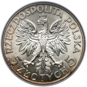 Tête de femme, 5 zlotys, 1934