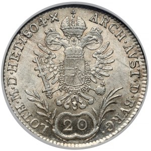 Austria, Francis II, 20 kreuzer 1804-E, Karlsburg