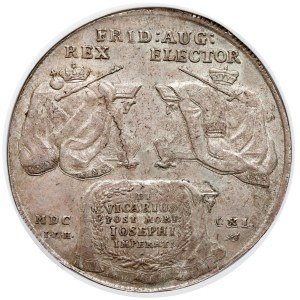 August II the Strong, Vicariate Thaler, 1711, Dresden