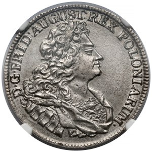 August II Mocny, Gulden (2/3 talara) 1711 ILH, Drezno - RZADKI