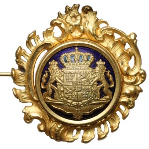 Sweden, Brooch / Badge with the Royal Coat of Arms (20th century) - C.C. Sporrong &amp; Co., Stockholm