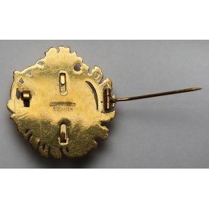 Sweden, Brooch / Badge with the Royal Coat of Arms (20th century) - C.C. Sporrong &amp; Co., Stockholm