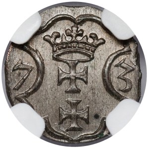 Obdobie bezvládia, denár z Gdaňska z roku 1573 – krásny