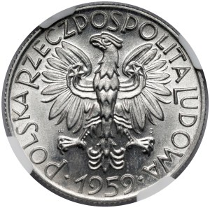 5 zlotych, 1959, Fisherman