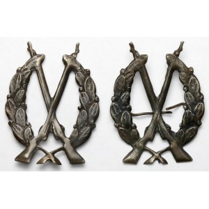 Second Polish Republic, Infantry Non-Commissioned Officers' School - Collar Caps (2 pcs.)