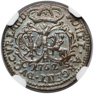 Courland, Karol Chrystian, Mitawa grosz 1762 CHS - from the Karolkiewicz collection