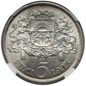 Lotyšsko, 5 lats, 1931
