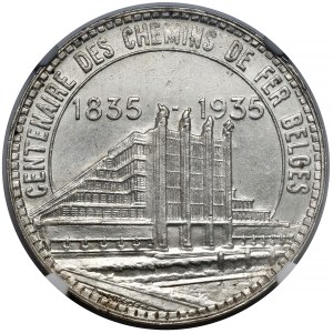 Belgia, 50 franków 1935 Wystawa - napis francuski