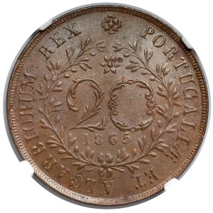 Portugal, Azoren, 20. Reis 1865
