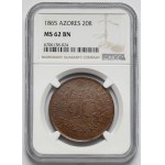 Portugal, Azoren, 20. Reis 1865