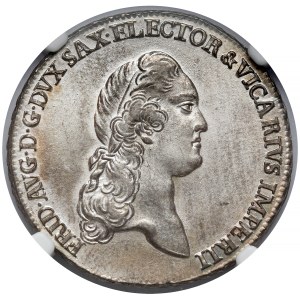 Saksonia, Fryderyk August III, 2/3 talara (gulden) 1790 IEC, Drezno