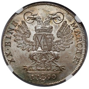 Saksonia, Fryderyk August III, 2/3 talara (gulden) 1790 IEC, Drezno
