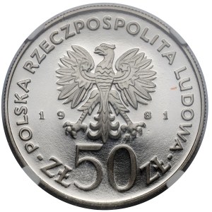 Zrkadlová 50 zlotých 1981 Sikorski