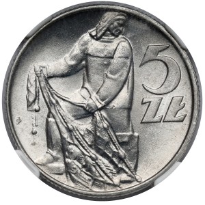 5 zlotych, 1974, Fisherman