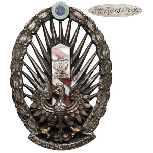 Badge, Border Protection Corps – St. Reising – LUXURY version in SILVER