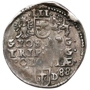 Sigismund III Vasa, Trojak, Poznań, 1588—A RARE bust