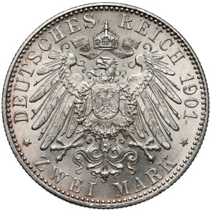 Prussia, 2 marchi 1901 A, Berlino - 200° anniversario della Prussia
