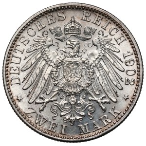 Baden, 2 marki 1902, Karlsruhe - 50-lecie panowania