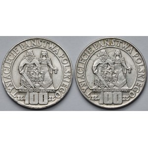 100 zlotých 1966 Mieszko a Dąbrówka – sada (2 ks)