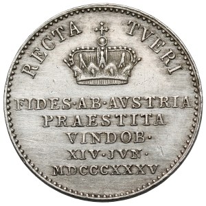 Austria, Ferdinand I, Coronation Token, 1835