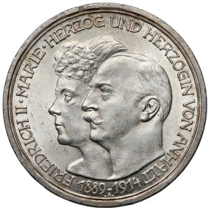 Anhalt-Dessau, 3 marki 1914 A, Berlin - srebrne gody