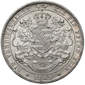 Sachsen, Johann V., Taler 1869 B, Dresden